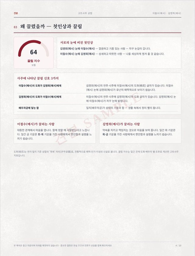 견본: 왜 끌렸을까 — 끌림 신호